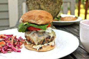 Greek Turkey Burgers with Feta Sauce