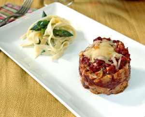 Chicken Parmesan with Lemon Fettuccini & Asparagus