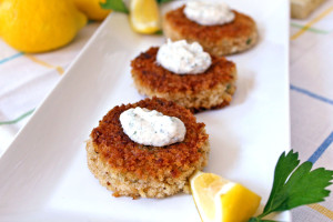 Crab Cakes with Cilantro Lime Sauce