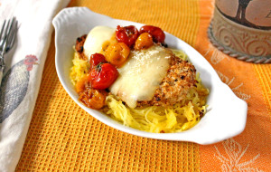Chicken Parmesan with Pan-Roasted Tomato Sauce & Spaghetti Squas