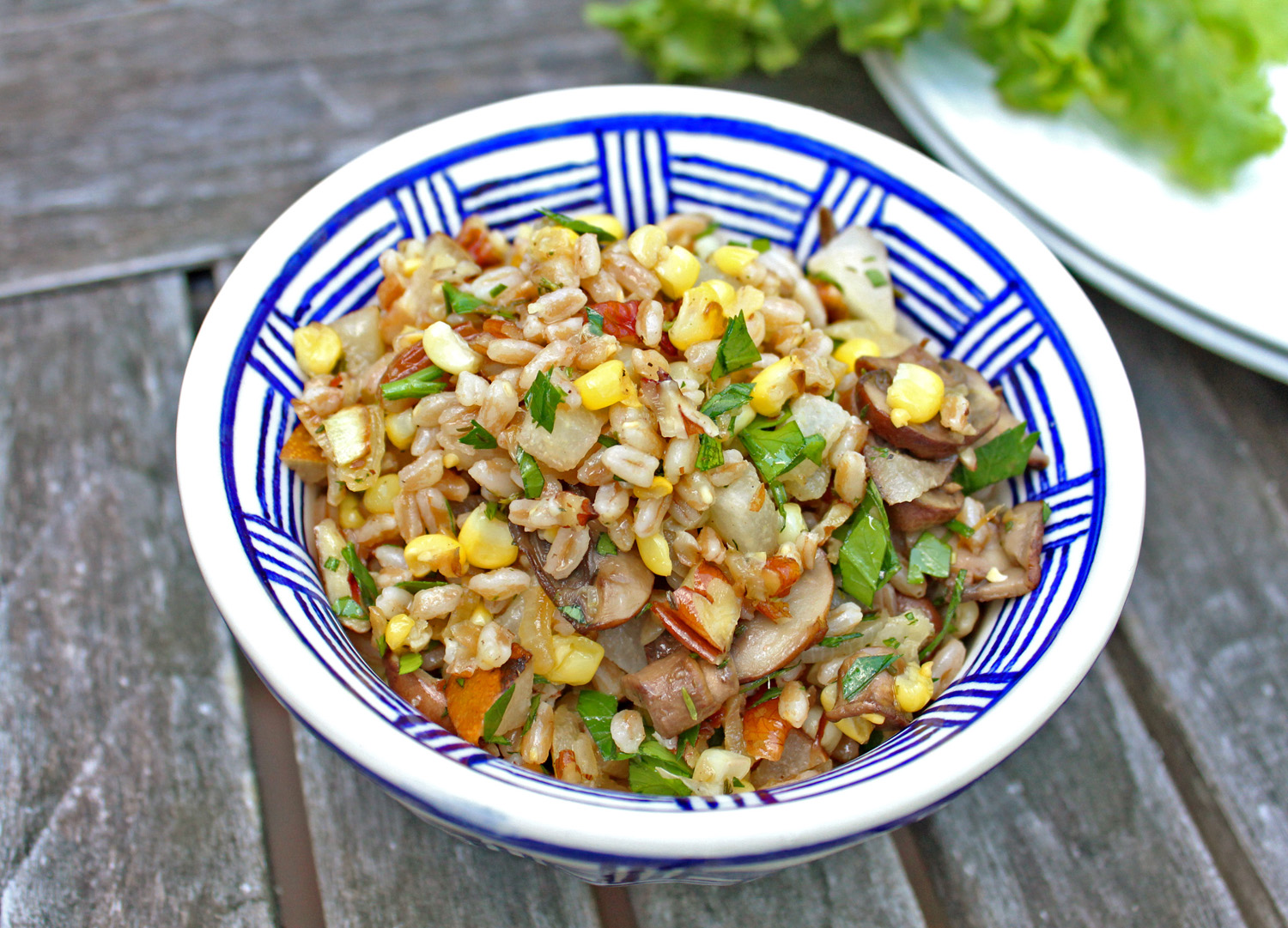 Succotash with Fresh Corn & Farro