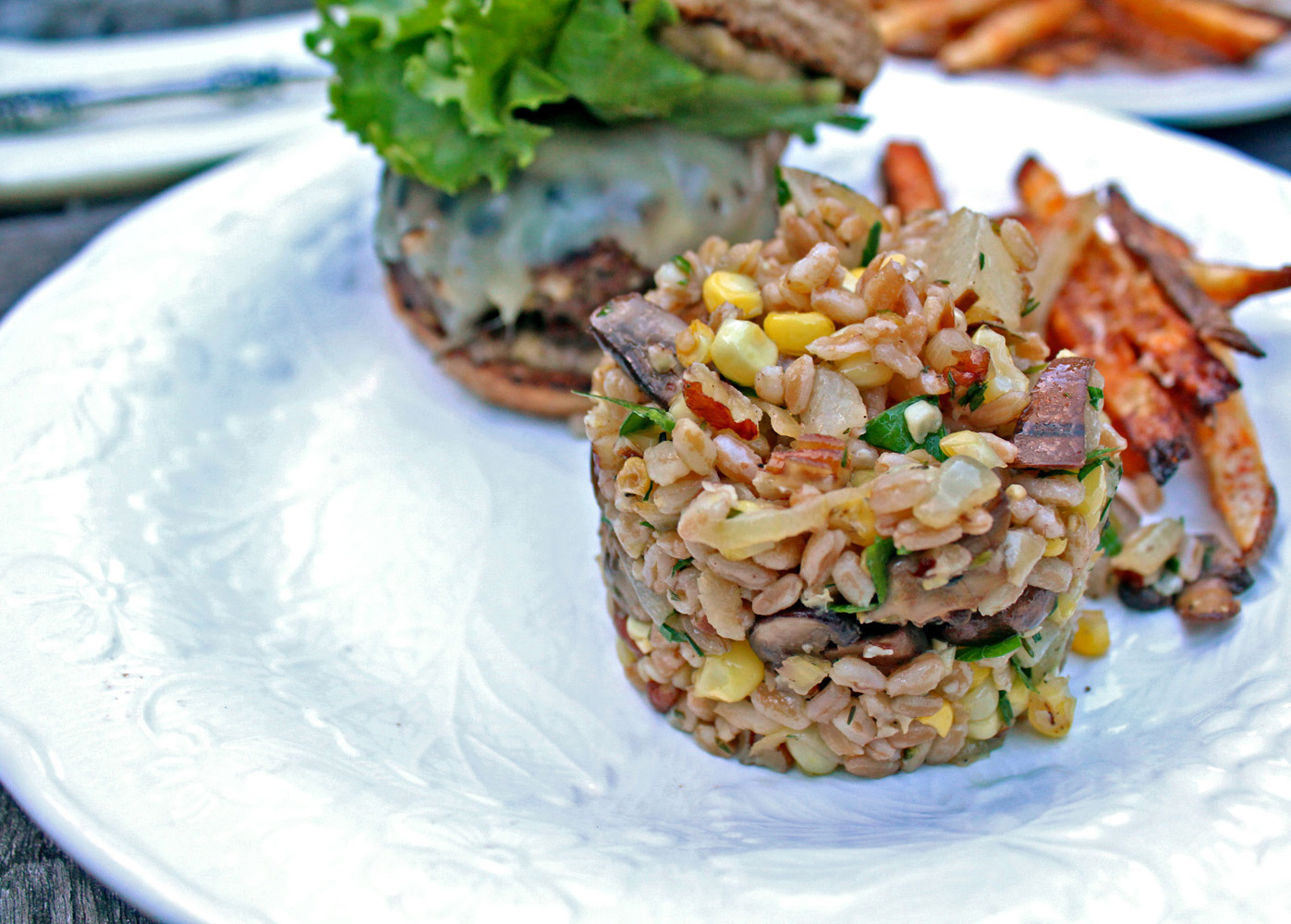 Succotash with Fresh Corn & Farro