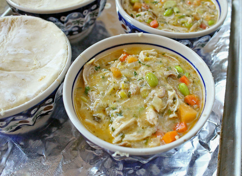 Chicken Pot Pie with Fennel & Edamame