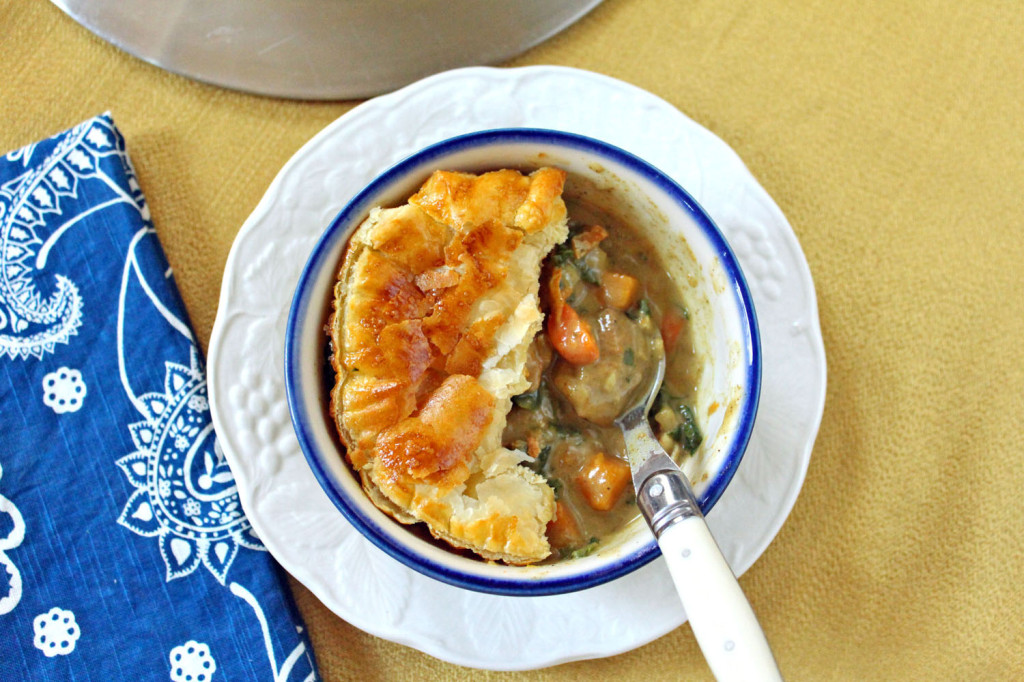 Curry Chicken & Butternut Squash Pot Pie